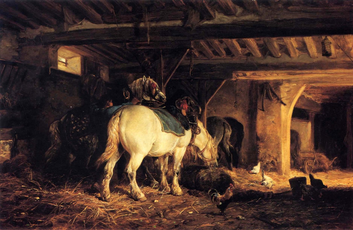Charles Emile Jacque, In the Stable
ca. 1873-75, Oil on canvas